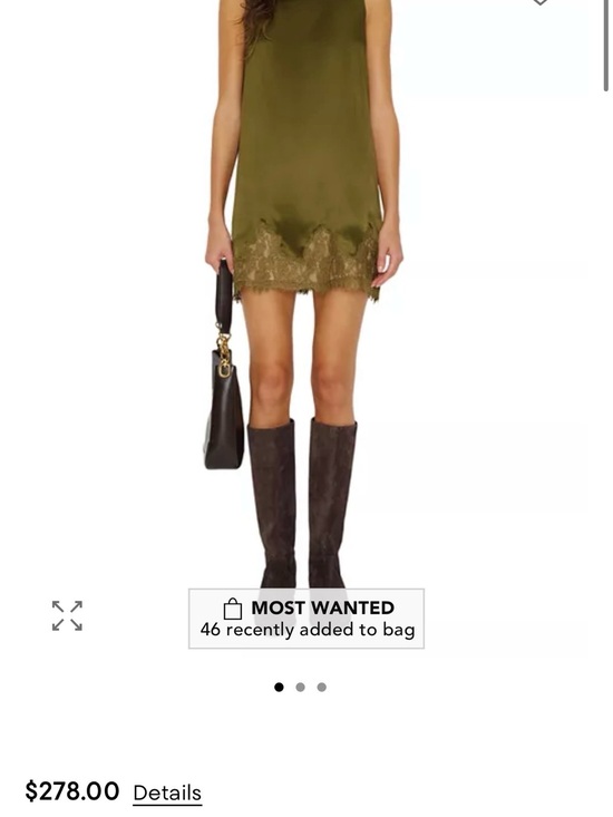 Reformation Dresses & Skirts - Reformation Olive Lace-Trim Mini Dress